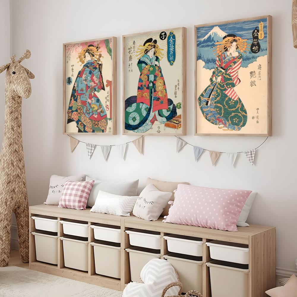 ملصق الجيشا الياباني القديم، م - مراجعة Interior Design Japanese وسعره