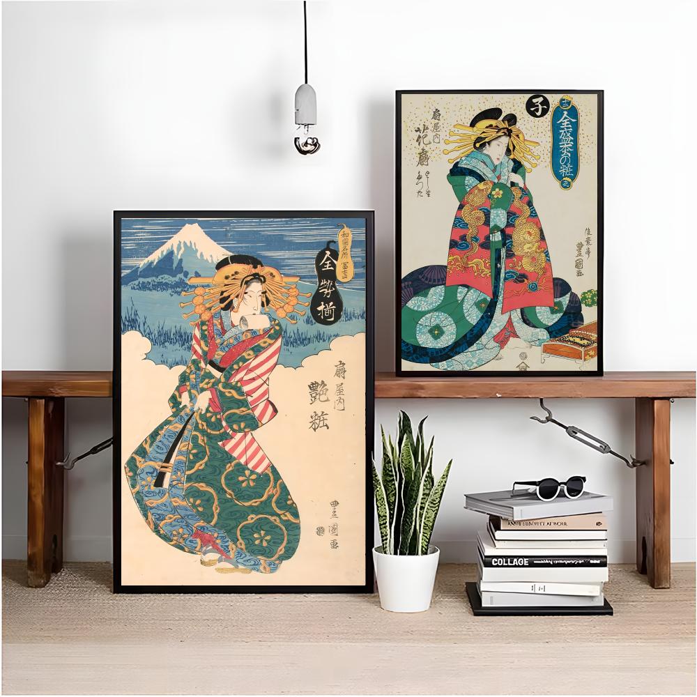 ملصق الجيشا الياباني القديم، م - مراجعة Interior Design Japanese وسعره